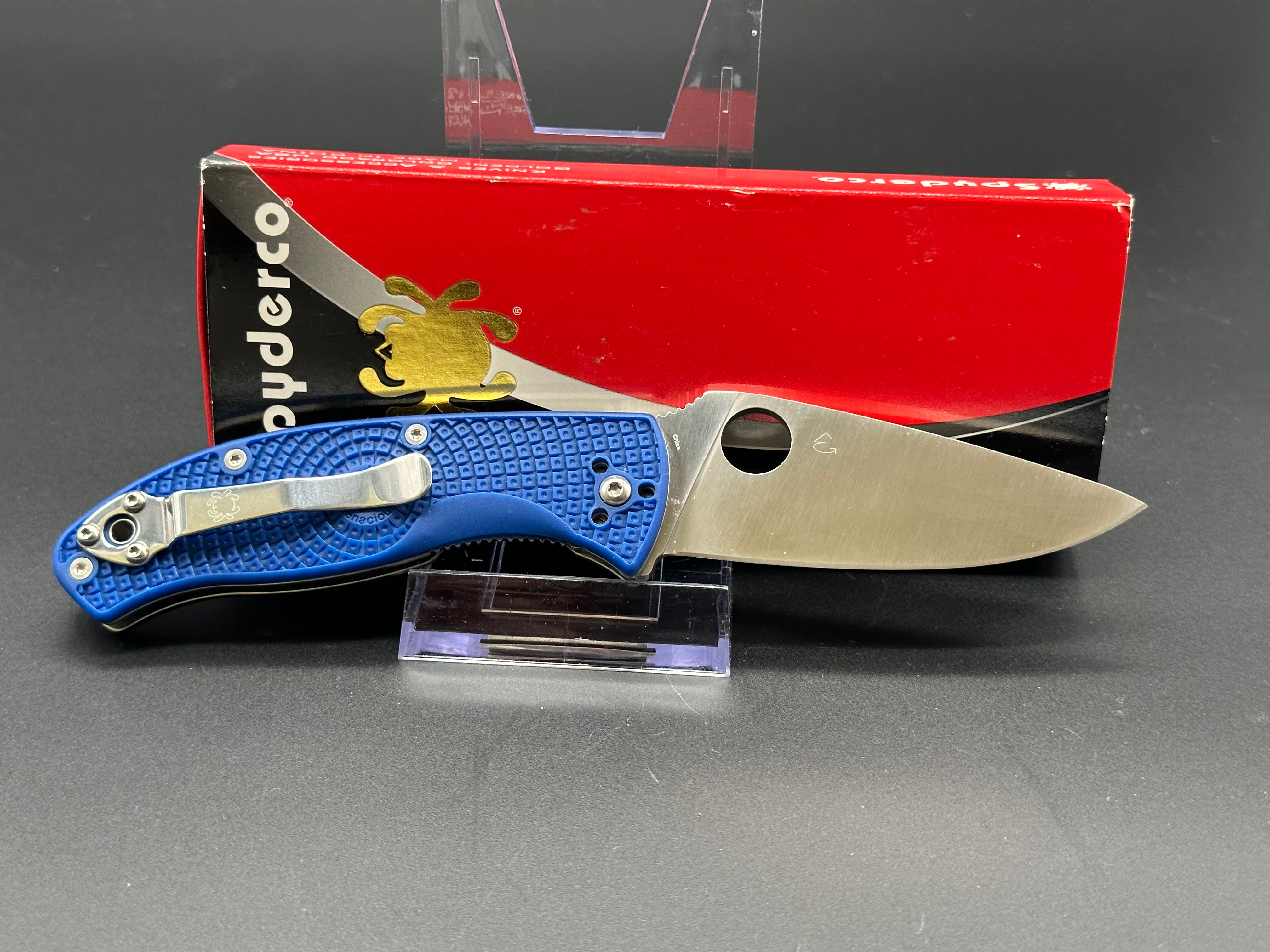 Spyderco Tenacious Folding Knife - G-10 Handle, 8Cr13MoV Steel Blade - EDC, Outdoor, Camping, Survival Gear