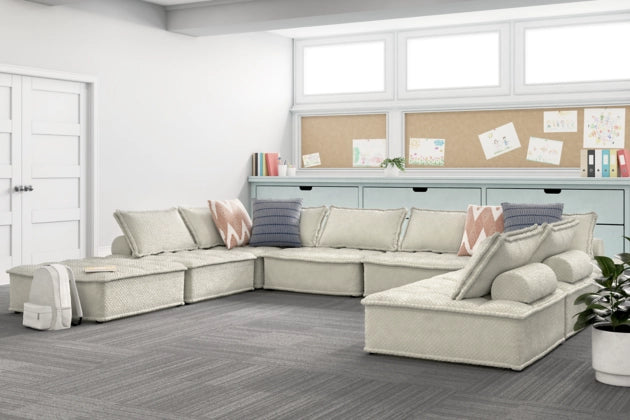 8-Piece Modular Sectional Sofa Set - Modern L-Shaped Couch with Reversible Chaise for Living Room, Family Room & Home Theater