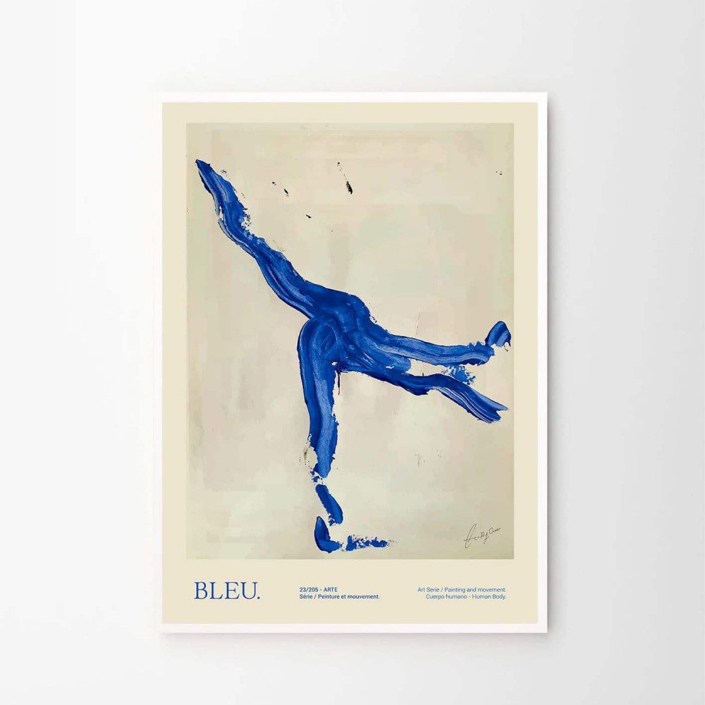 THE POSTER CLUB Lucrecia Rey Caro Blue Art Print Poster - Premium Wall Decor for Living Room, Bedroom & Office - Available in 2 Sizes (12x18 & 24x36 Inches)