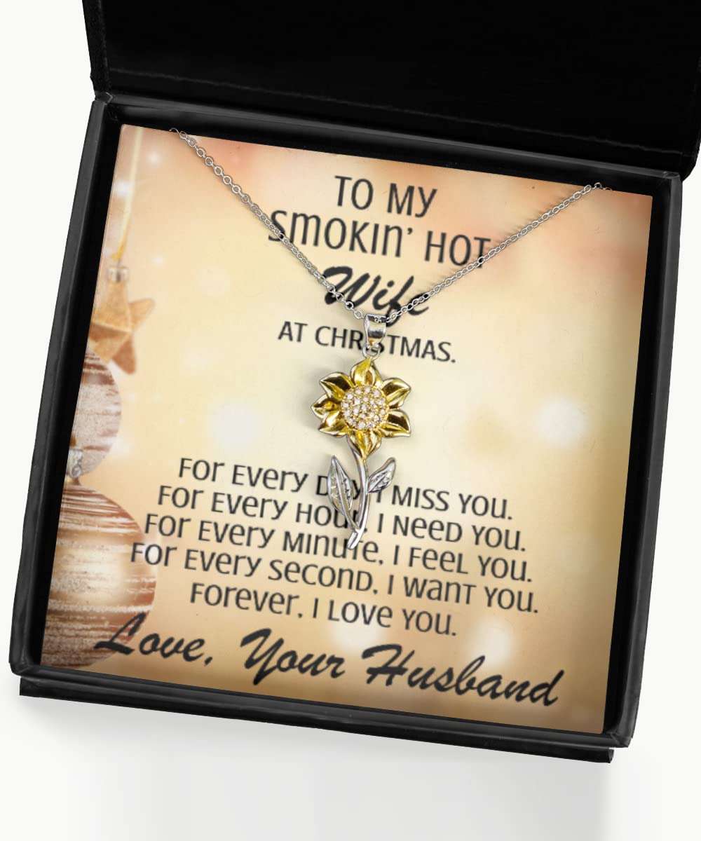 Sunflower Pendant Necklace for Wife - Elegant Jewelry Gift for Anniversary, Christmas & Special Occasions - Perfect Romantic Present for Her | Ideal for Date Nights, Weddings & Surprise Gifts