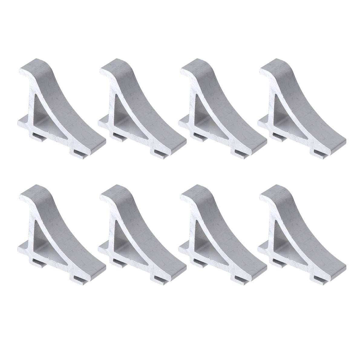 YARNOW 8Pcs Aluminum Freezer Shelf Clips - Heavy Duty Refrigerator Support Hooks & Cooler Shelf Braces (Size 6) for Organizing Frozen Food Storage