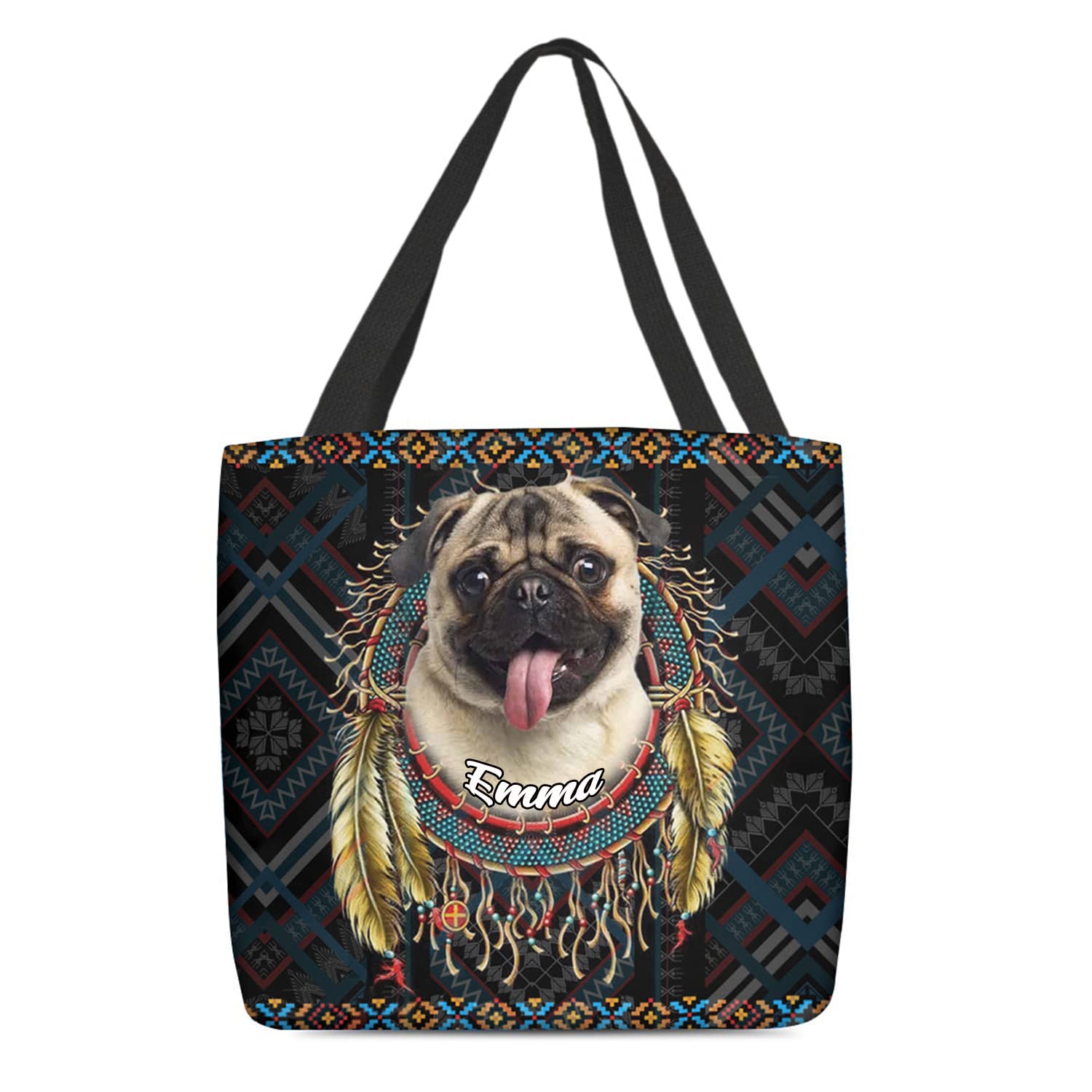 Personalized Dog Tote Bag for Women - Custom Dog Mom Shoulder Bag | Unique Gift for Dog Lovers | Perfect for Dog Parks, Beach Trips & Shopping