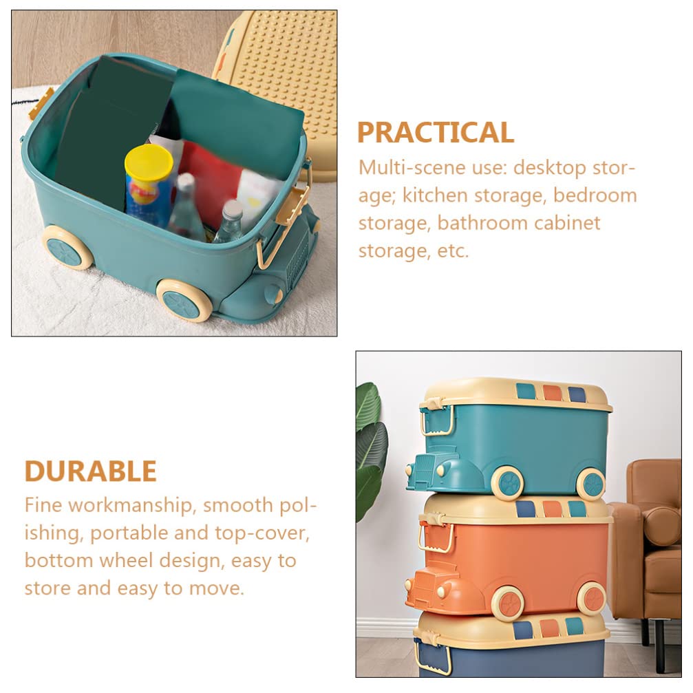 Small Train Storage Box - Durable PP Plastic Toy Organizer for Kids Nursery, Playroom & Household Use | Perfect for Toddler Train Sets & Toy Organization