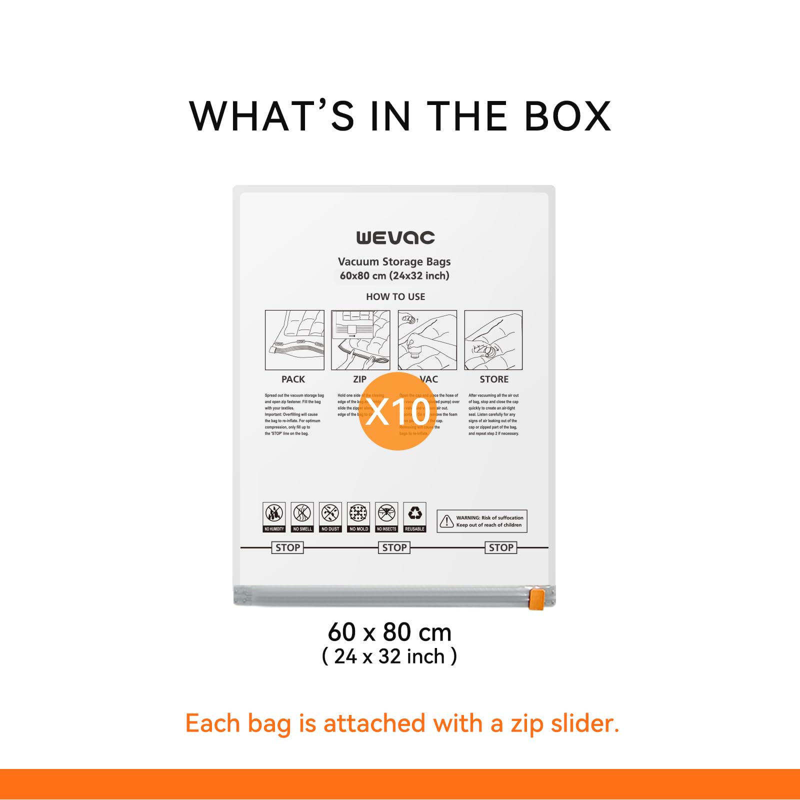 2024 New Vacuum Storage Bags - 10 Large Space Saver Bags with Rapid Vacuum Technology | Double Zip Seal & Special Clip Stopper | Perfect for Clothes, Blankets Compression & Travel Organization | Great for Home Storage, Moving & Seasonal Clothes Packing