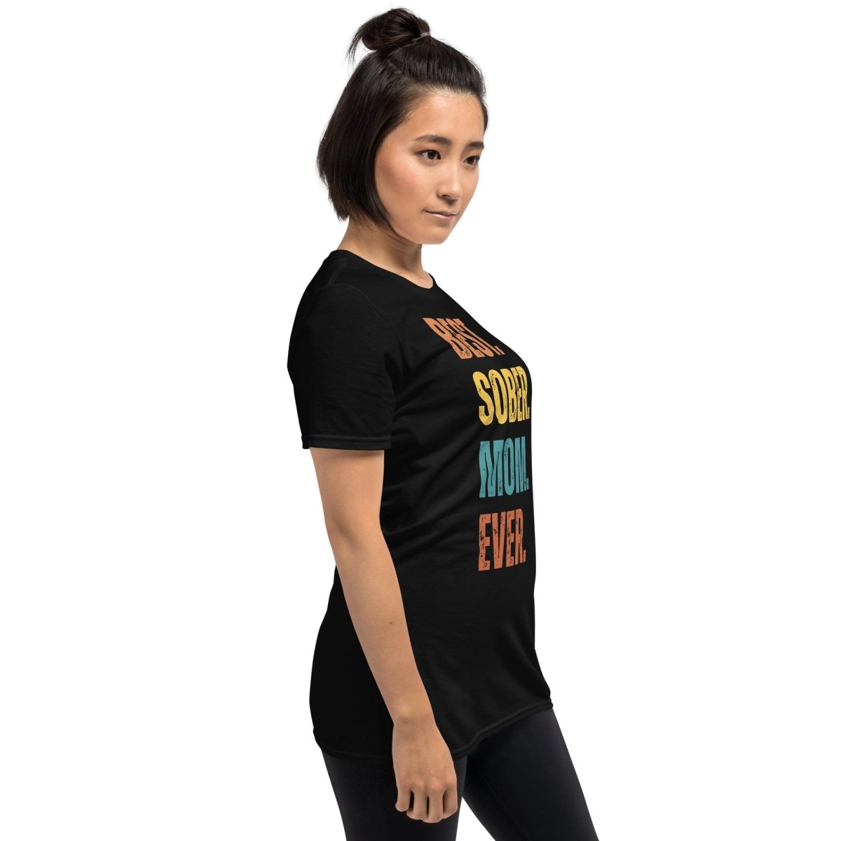 Best Sober Mom Ever Essential T-Shirt - Funny Sobriety Shirt for Mothers in Recovery | Perfect for AA Meetings, Sober Celebrations & Mom Support Groups