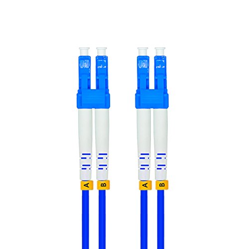 150M LC to LC Single Mode Fiber Optic Patch Cable - 9/125 SM Armored Duplex Indoor Jumper (492ft) for Data Centers, Server Rooms & High-Speed Networking