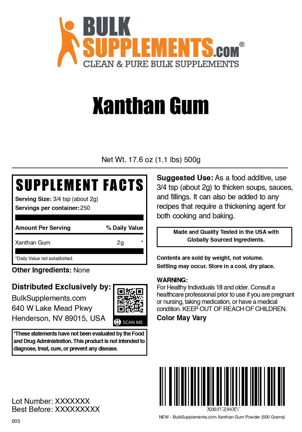 Premium Xanthan Gum Powder - Gluten-Free Thickener & Stabilizer for Baking, Cooking, and Vegan Recipes - Perfect for Sauces, Dressings, and Smoothies