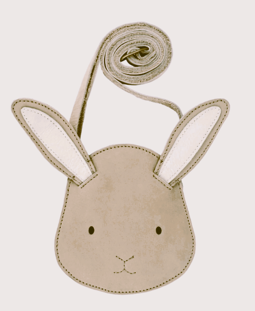 Donsje Britta Classic Bunny Purse - Adorable Kids' Crossbody Bag for Girls, Soft Leather, Adjustable Strap, Perfect for School, Parties & Everyday Use