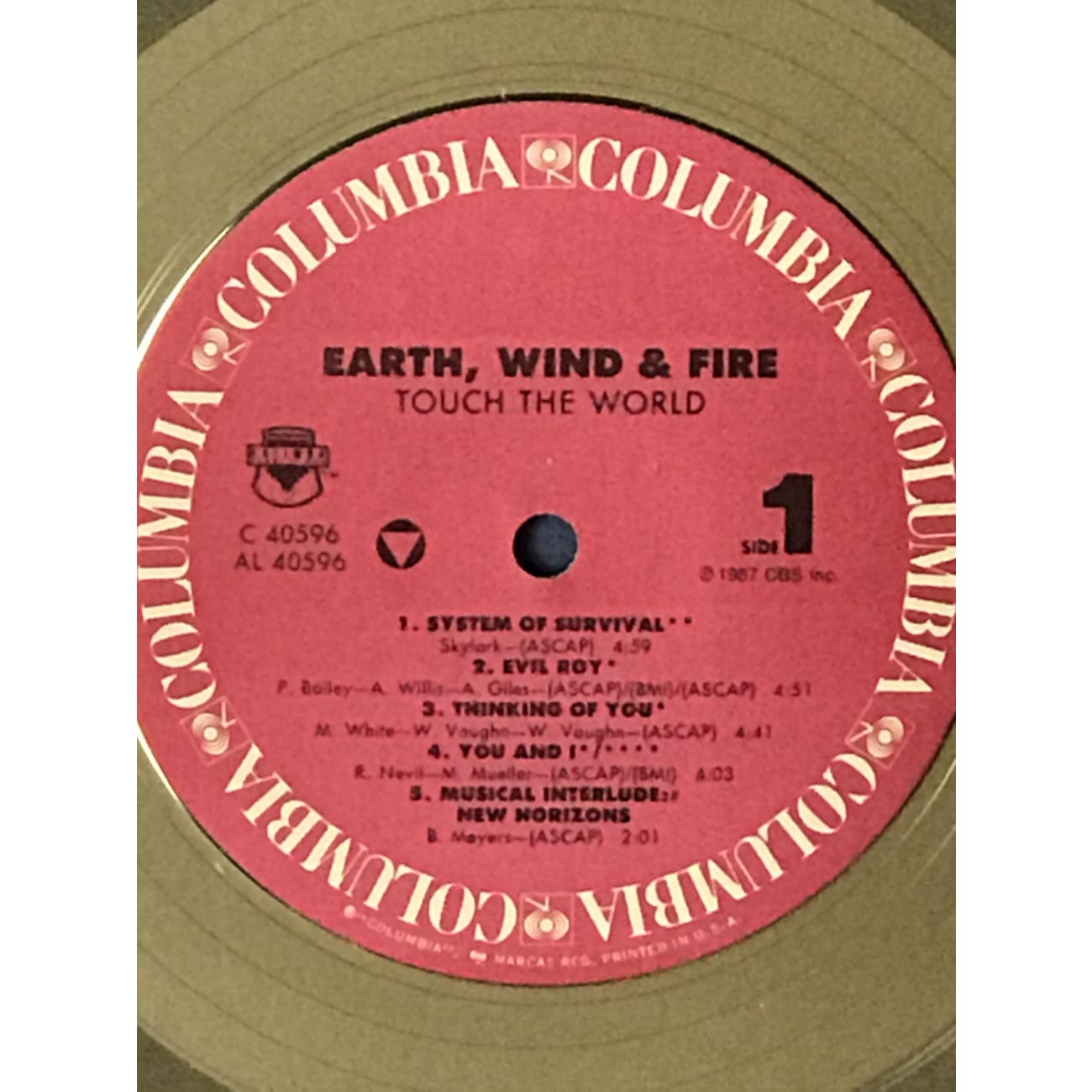 Earth, Wind & Fire Touch The World RIAA Certified Gold Album Award - Perfect for Music Collectors & 70s Disco Fans