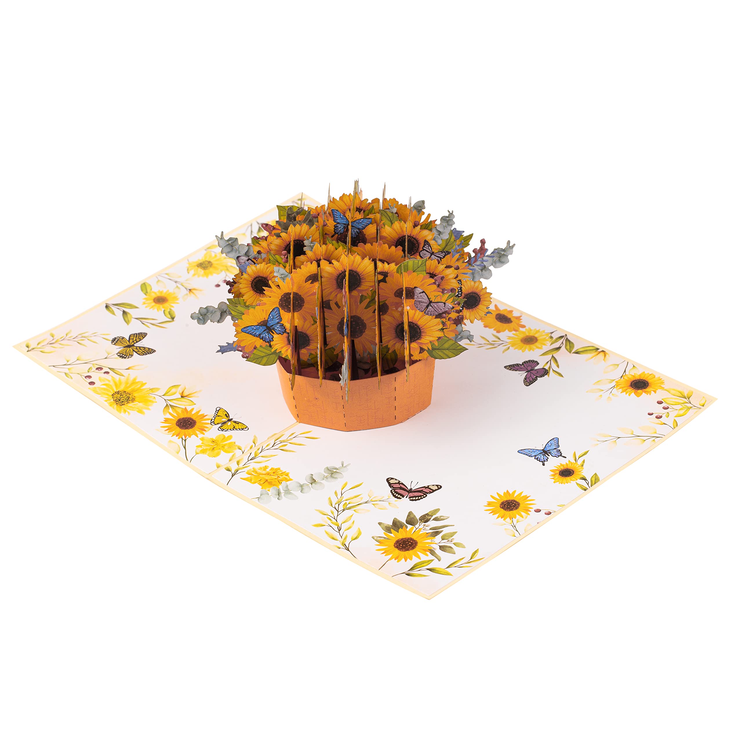 TRUANCE 3D Pop Up Greeting Card - Sunflower Basket Design for Mother's Day, Father's Day, Anniversary, Birthday, Valentine's & Thank You Cards | Perfect for All Special Occasions | Handmade Paper Craft Gift for Loved Ones