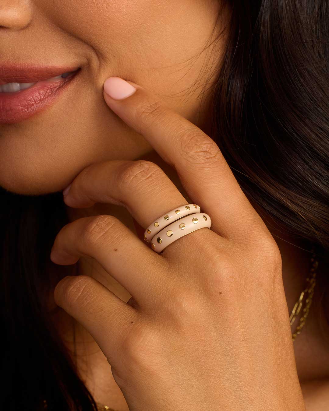 Asher Stone Ring Set for Women - Elegant Stackable Rings with Natural Gemstones - Perfect for Everyday Wear, Gifts & Special Occasions