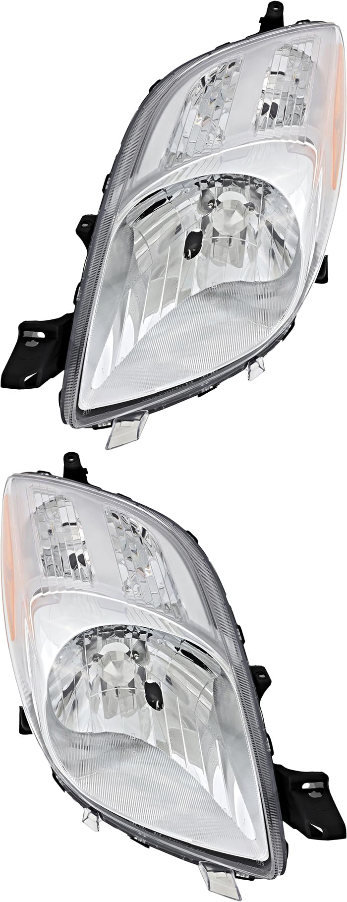 Toyota Yaris Hatchback Headlights Replacement Set - Halogen Lamps for Driver & Passenger Side (2007-2008 Models) | Perfect for Night Driving & Auto Restoration Projects