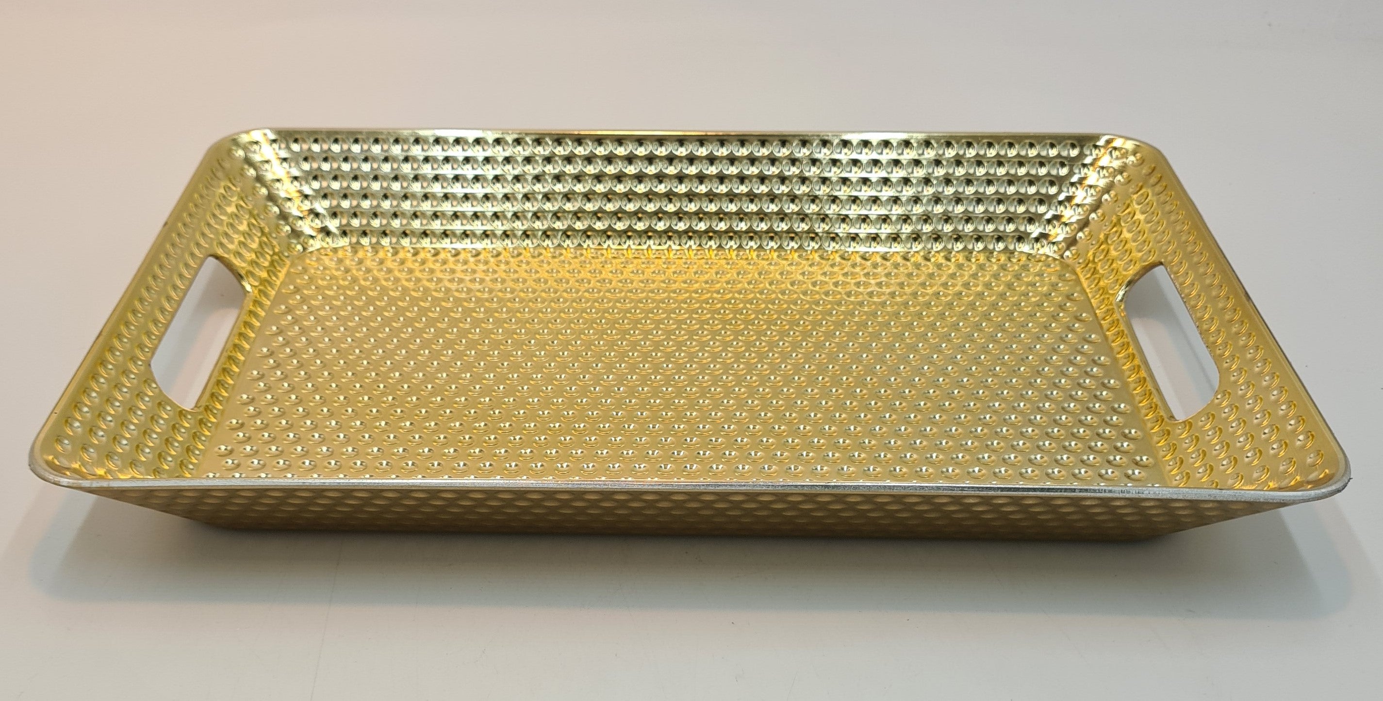 16x10.5 Inch Gold Serving Tray - Elegant Decorative Tray for Dining, Kitchen, Bathroom & Party Serving | Perfect for Entertaining, Home Decor and Gift Giving