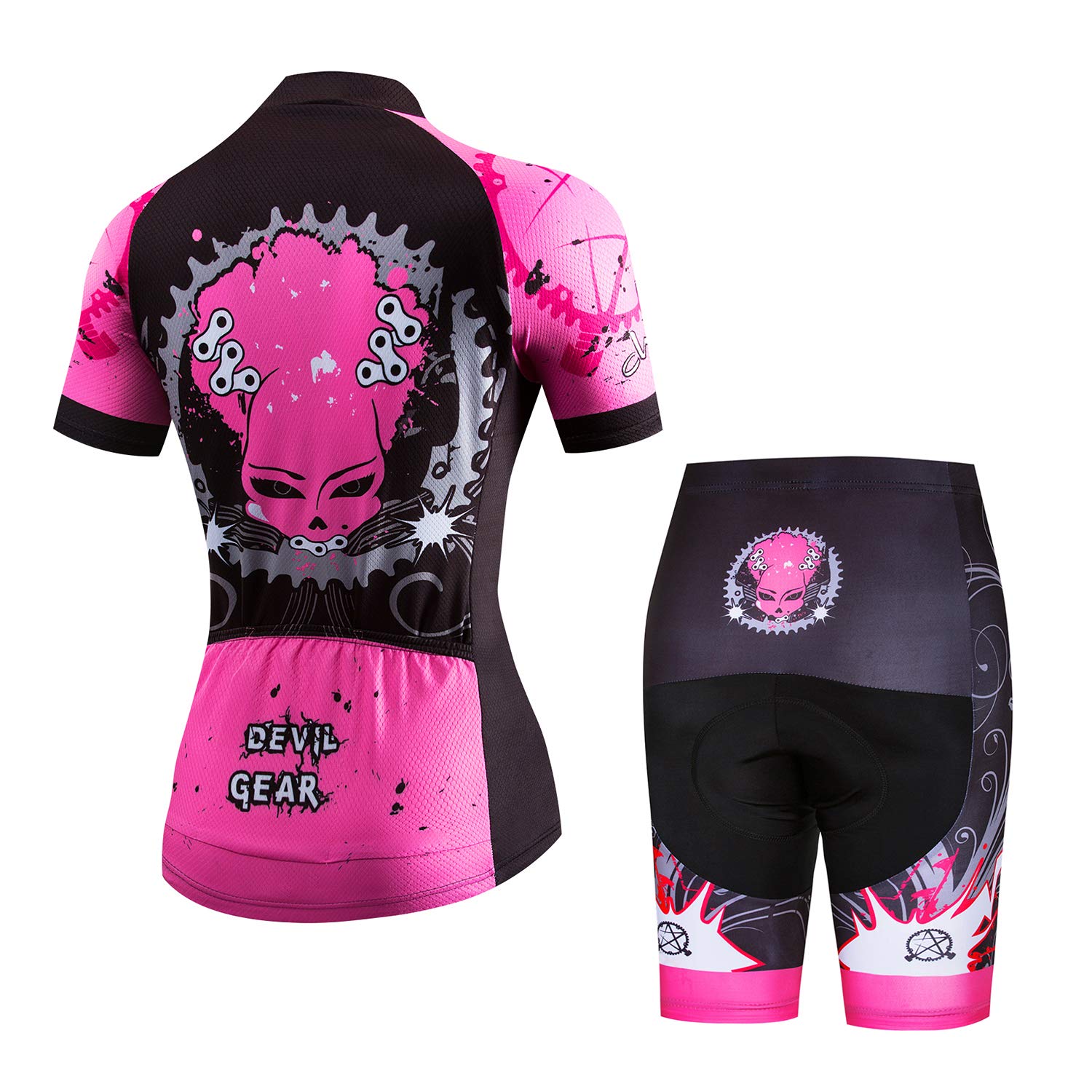 **Women's Cycling Jersey Set - Breathable Bike Shirt & Padded Shorts for Road & Mountain Biking - Comfortable Bicycle Suit for Outdoor Sports & Fitness**