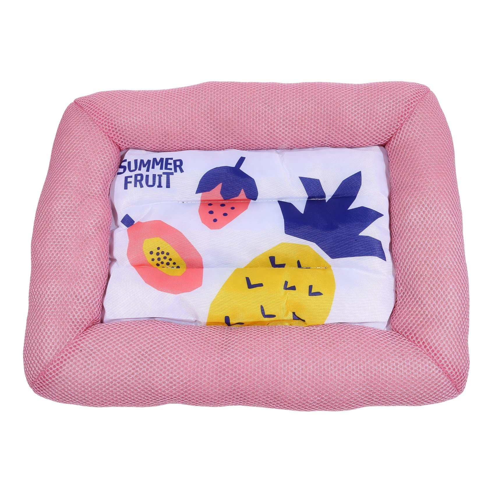 Breathable Pet Cooling Bed for Dogs & Cats - Summer Cooling Pad, Comfortable Sleeping Mat, Washable Pet Nest (Pineapple Pattern, Medium Size) | Perfect for Hot Weather, Indoor & Outdoor Use