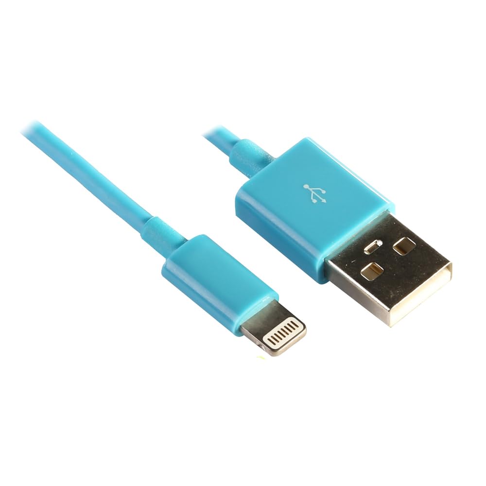 MFi Certified USB to Lightning Cable 1M (3.3ft) - Fast Charging & Sync for iPhone 14/13/12/11/X, iPad, AirPods - Durable Nylon Braided Blue Cable for Home, Office & Travel