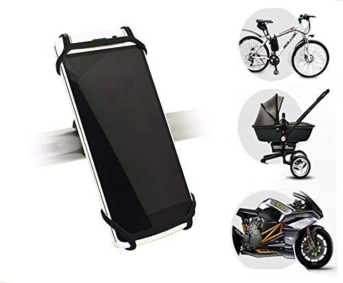 Universal Bike Phone Mount Holder - Adjustable & Secure for iPhone, Samsung Galaxy, Android - Perfect for Cycling, Stroller, Car Headrest, Motorcycle & Golf Cart - Black