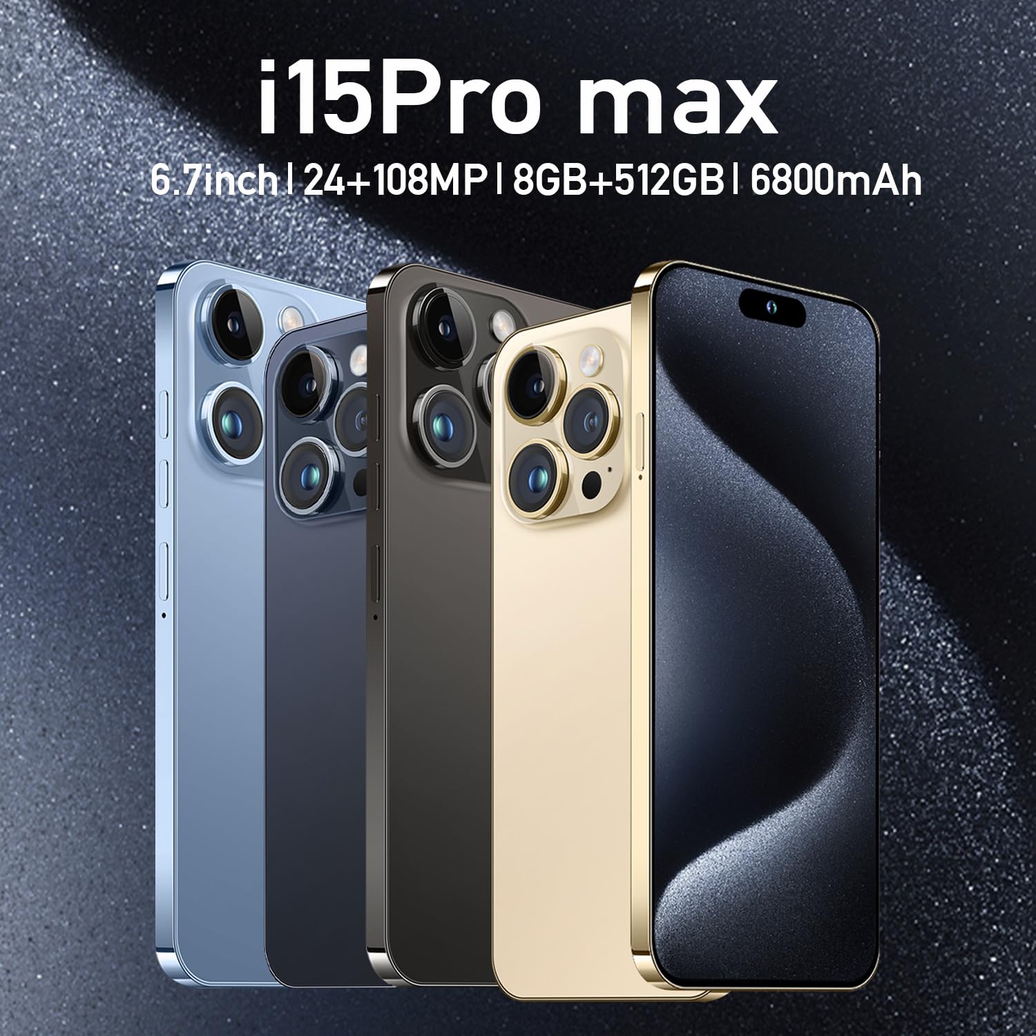 Unlocked I15 Pro MAX Smartphone 6.7