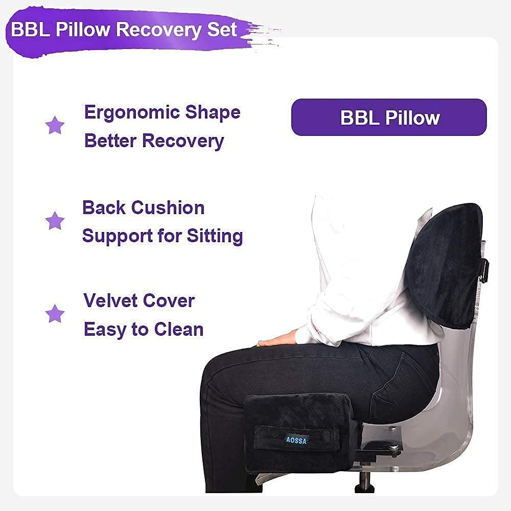 Post-Surgery BBL Pillow - Brazilian Butt Lift Recovery Cushion for Sitting, Driving & Chair Support - Comfortable Toilet Riser & Booty Pillow for Women - Perfect for Post-Op Care, Office & Car Use