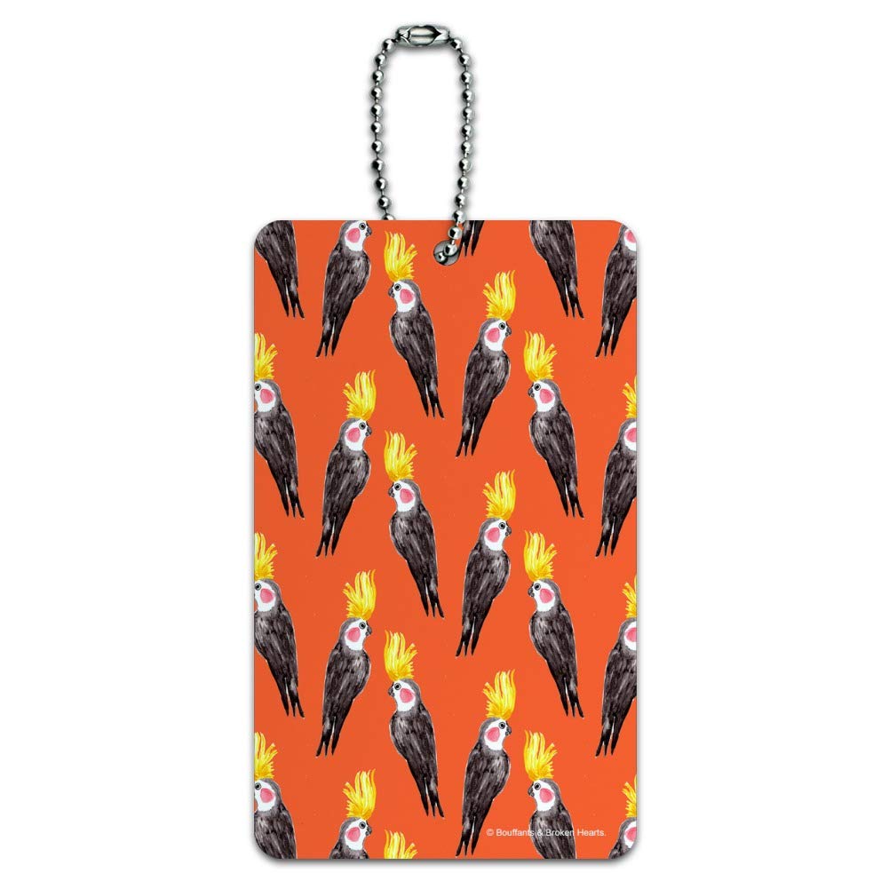 Colorful Cockatiel Bird Pattern Luggage Tag - Durable Suitcase ID Tag for Travel Bags - Perfect for Carry-Ons, Backpacks & Pet Lovers Accessories