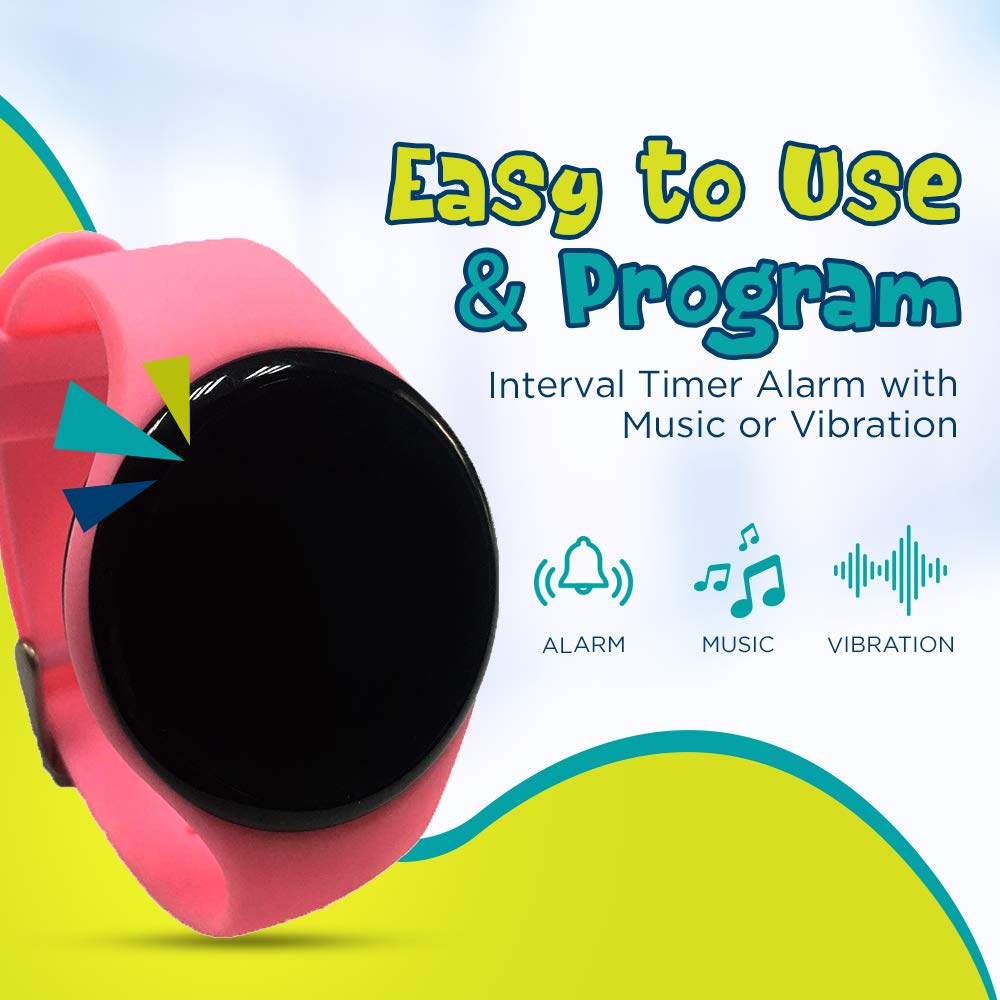 Premium Potty Training Watch for Toddlers - Rechargeable Waterproof Digital Timer with Vibration & Music Alerts - Toilet Training Aid for Boys & Girls - Perfect for Home, Daycare and Travel Use