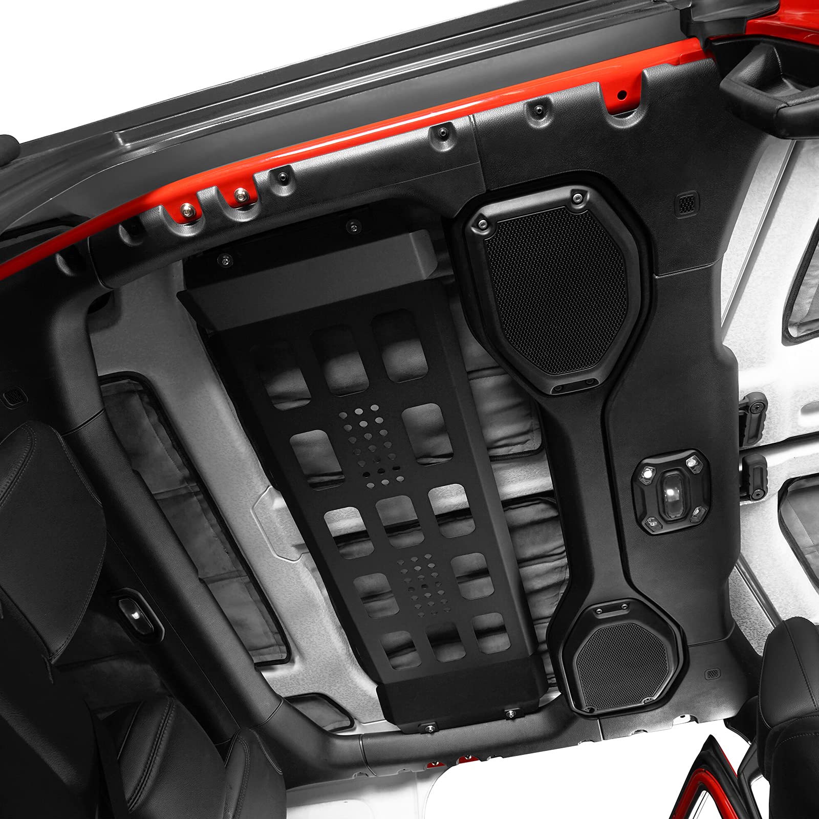 u-Box JLU Rear Overhead MOLLE Panel Storage Bracket for Jeep Wrangler JL 4-Door Unlimited (2018-2025) - Perfect for Off-Road Gear Organization & Adventure Storage