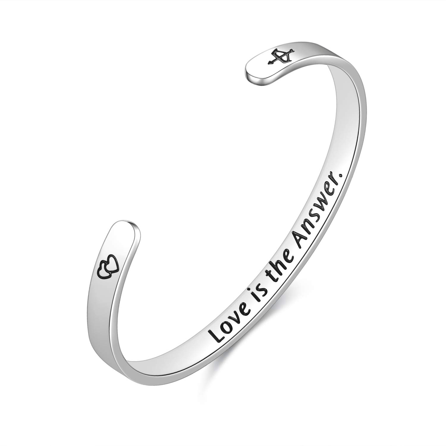 Fodizi Inspirational Bracelets for Women & Men - Keep Going Engraved Cuff Bangle, Motivational Gift for Her, Mom, Girlfriend, Wife | Perfect for Daily Wear, Yoga, Meditation & Special Occasions