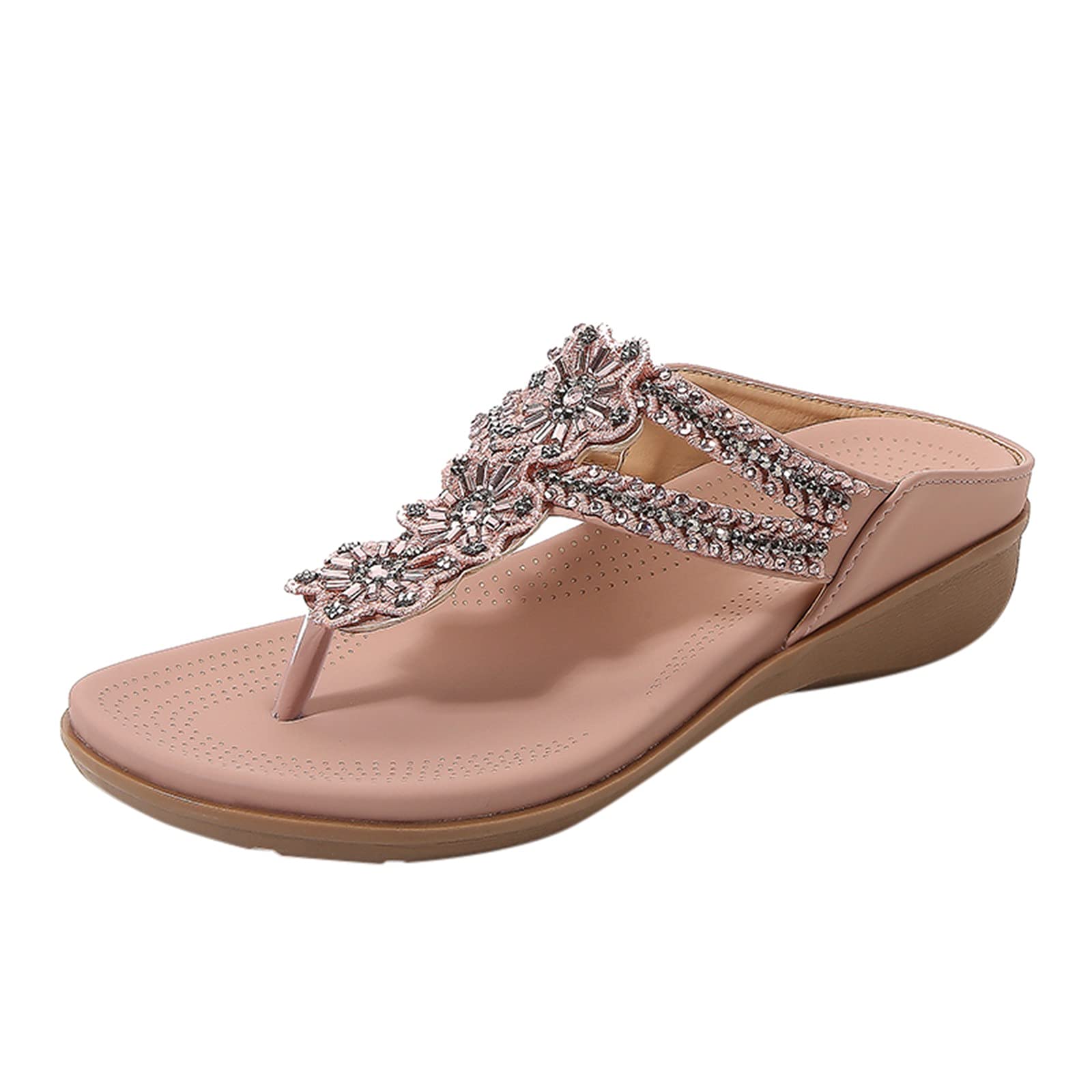 **DHENLI Women's Casual Shoes - Thick-Soled Breathable Outdoor Slippers with Fashion Heel Wedges - Perfect for Walking, Travel & Daily Wear**