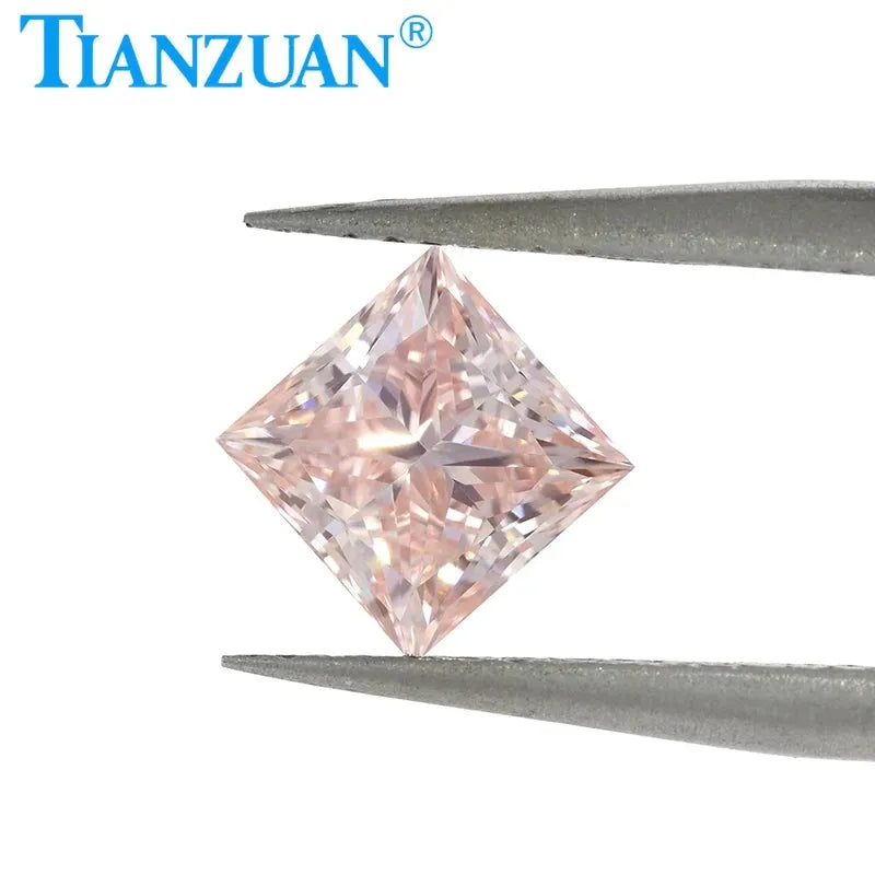 1.56CT VS1 Lab Grown Square CVD Diamond - Fancy Pink Loose Gemstone with GEMID Certification | Perfect for Engagement Rings, Wedding Bands & Fine Jewelry Making