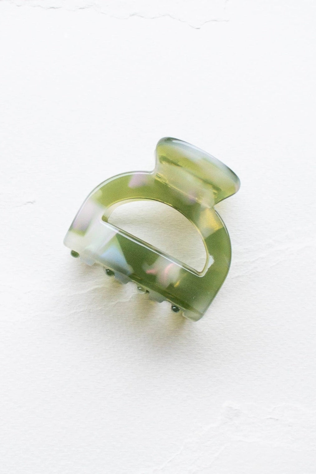 Stylish Olive Mix Pouch Hair Claw Clip - Perfect for Ponytails, Buns & Everyday Hairstyles | Hair Accessories for Women & Girls