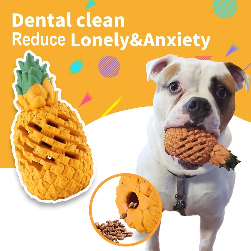 Durable Indestructible Pineapple Dog Chew Toys for Aggressive Chewers - Tough Puzzle Treat Dispenser for Small, Medium & Large Dogs - Promotes Dental Health - Perfect for Playtime, Training & Teething Relief