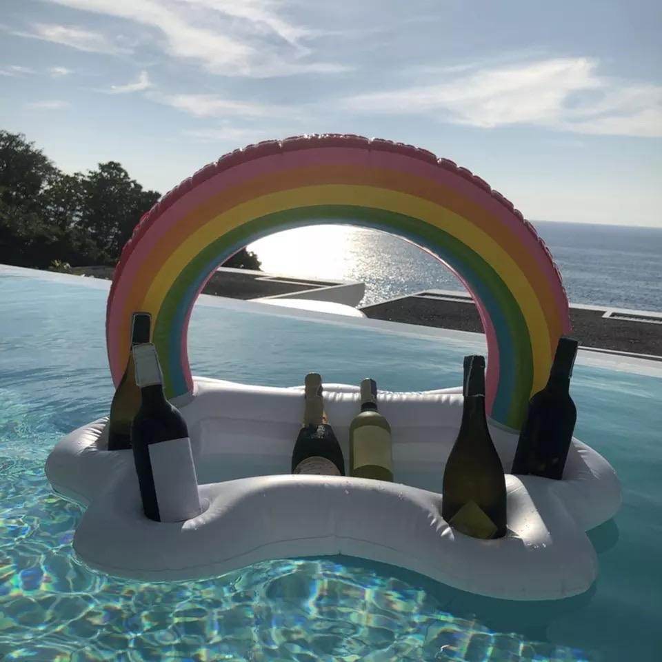 Vibrant Rainbow Food Float - Fun & Colorful Pool Party Accessory for Kids & Adults - Perfect for Summer BBQs, Beach Days & Poolside Relaxation