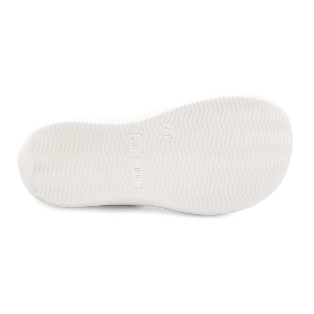 Archline Rebound Orthotic Thongs for Women & Men - White Comfortable Sandals with Arch Support - Perfect for Plantar Fasciitis, Flat Feet & Everyday Wear