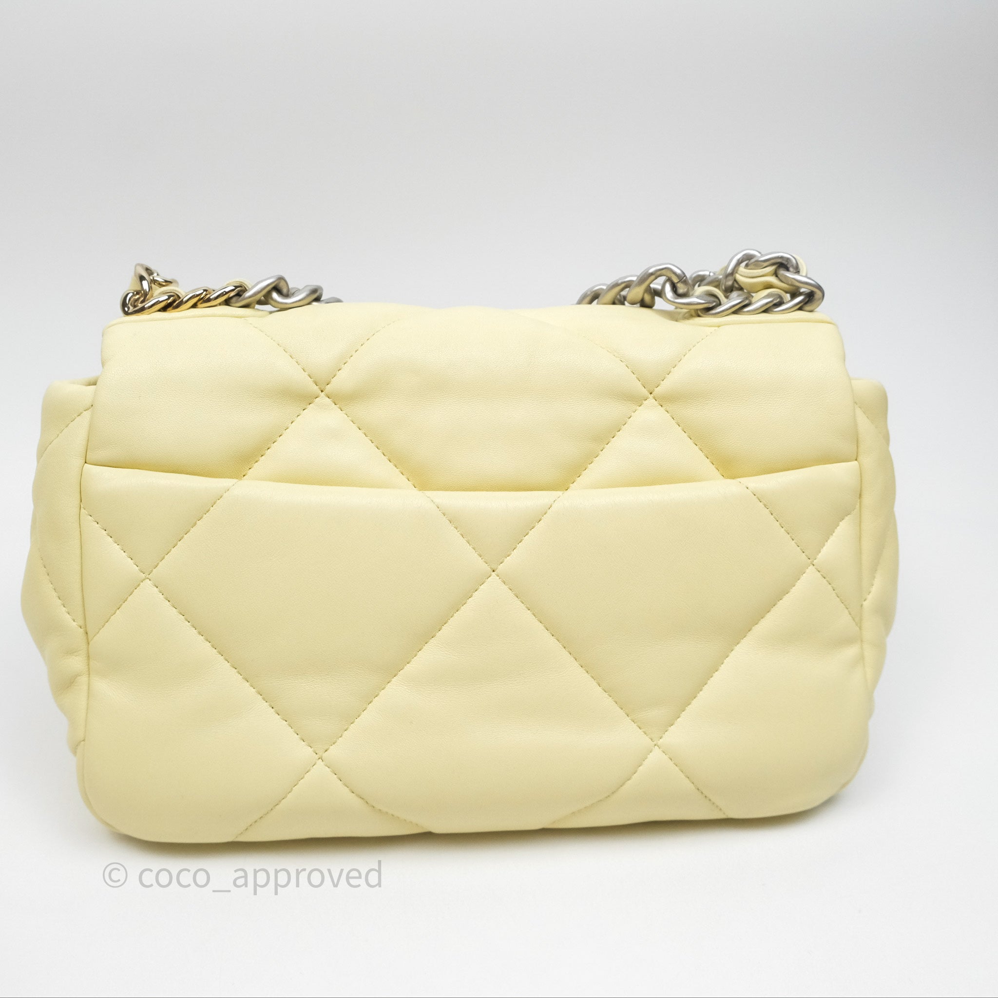 Chanel 19 Small Handbag in Light Yellow with Mixed Hardware - Luxury Crossbody Bag for Women, Perfect for Date Night & Special Occasions