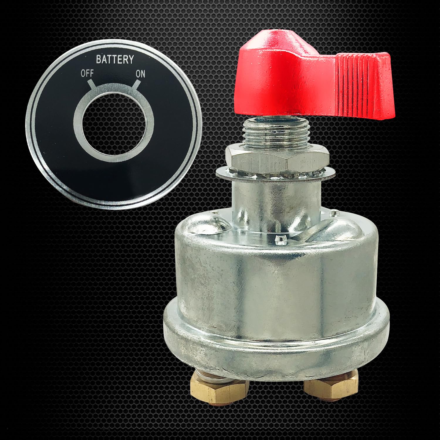 Ampper 12-24V Heavy Duty Battery Disconnect Switch - 300A On/Off Power Isolator for Car, Truck, RV, Boat & Marine Use - Perfect for Vehicle Storage, Maintenance & Emergency Power Cutoff