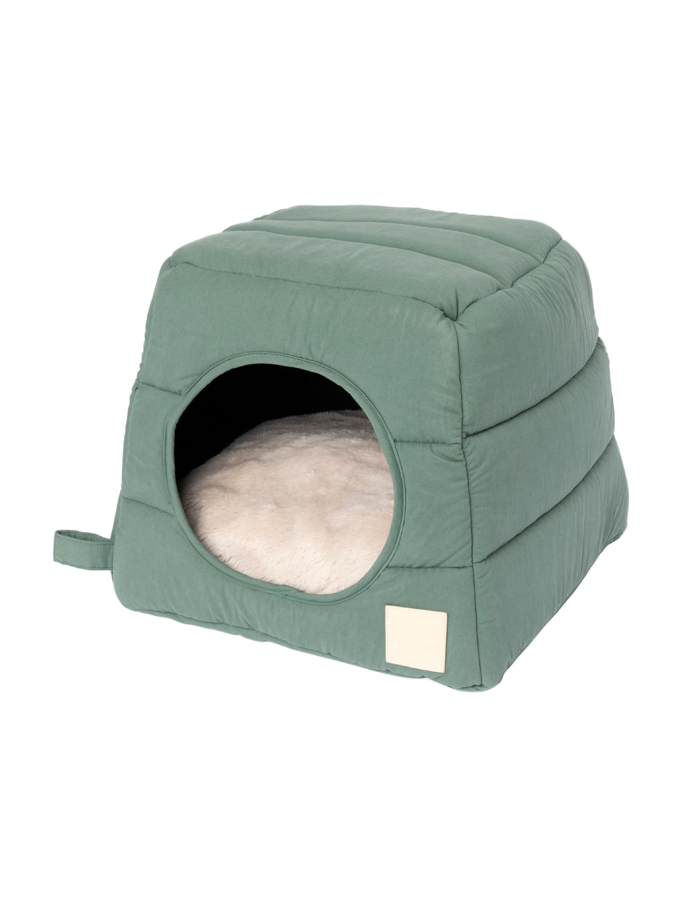 Fuzzyard Life Cat Cubby Pet Bed - Cozy Myrtle Green Cat Cave for Indoor Cats | Perfect for Napping, Lounging & Playtime