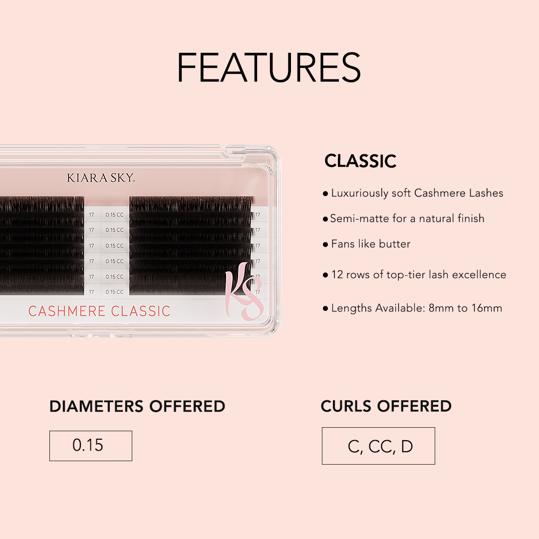 Luxury Classic Cashmere Eyelashes - Natural Soft & Fluffy False Lashes for Dramatic Volume | Perfect for Weddings, Parties & Everyday Glam