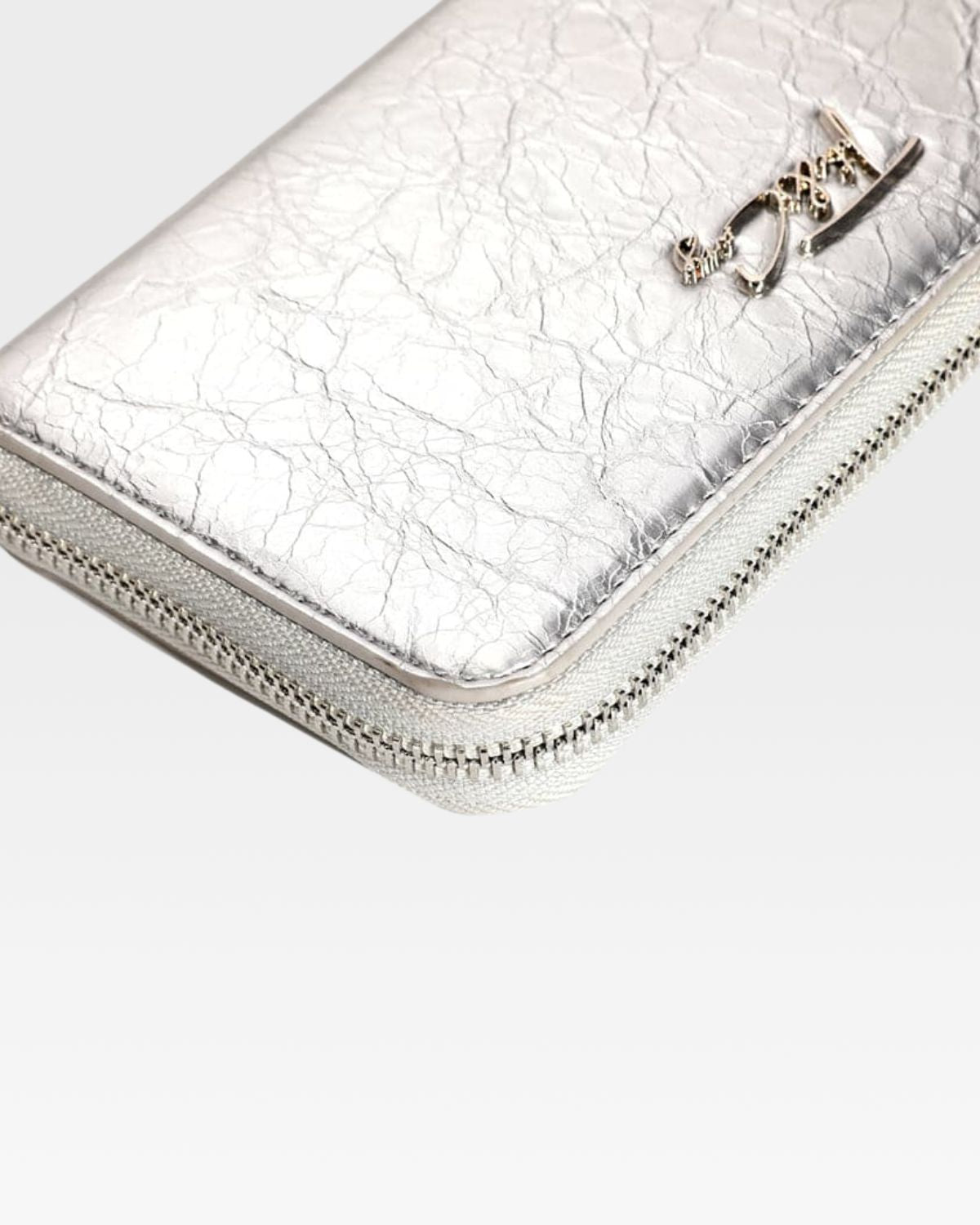 Silver Clutch Wallet for Women - Slim RFID Blocking Credit Card Holder - Perfect for Parties, Travel & Everyday Use