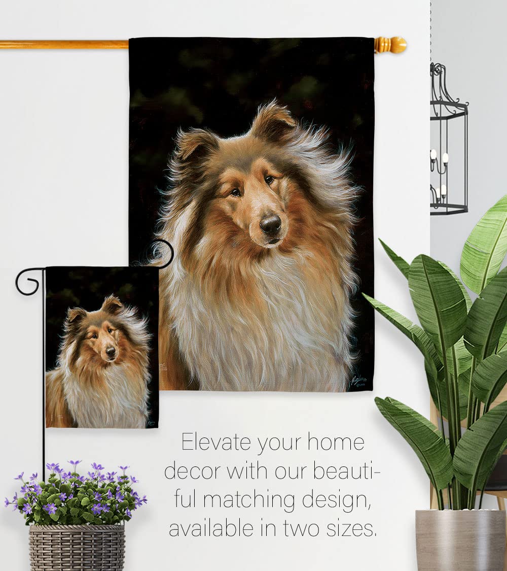 Collie Pet House Flag Set 28x40