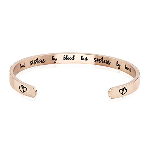 Not Sister But-heart Shape-rosegold