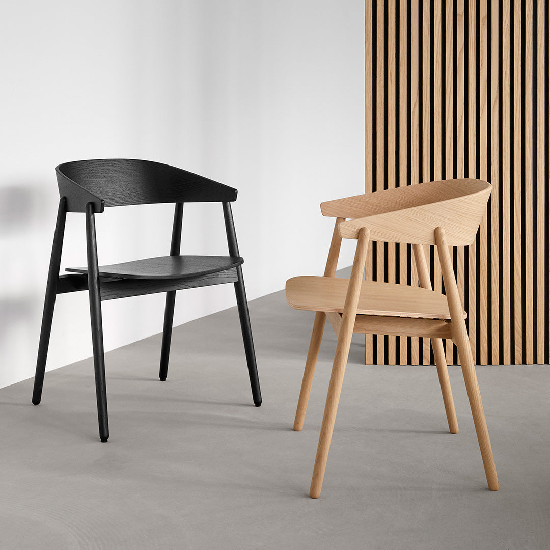 BY Kato AC2 Side Chair - Modern Wooden Dining Chair with Comfortable Cushion - Perfect for Kitchen, Dining Room, and Office Use