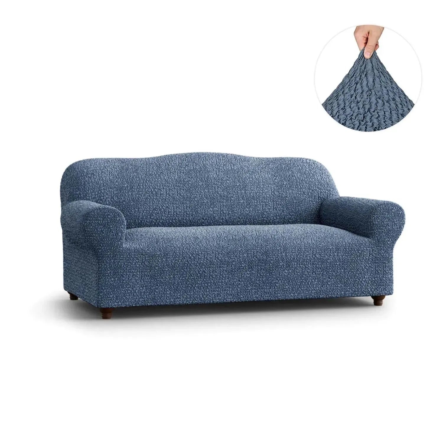 3-Seater Sofa Slipcover - Mille Righe Collection | Stretchable Furniture Protector for Living Room, Bedroom & Office | Easy Washable Couch Cover for Pets & Kids
