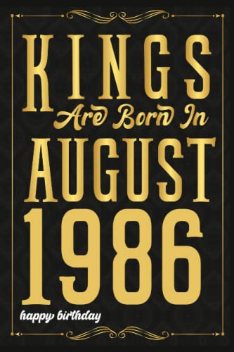 Golden Notebook for Men - 6x9 120 Pages Premium Journal, Perfect 1986 Birthday Gift Idea for August Born Kings | Thoughtful Present for Him | Great for Writing, Journaling & Note Taking