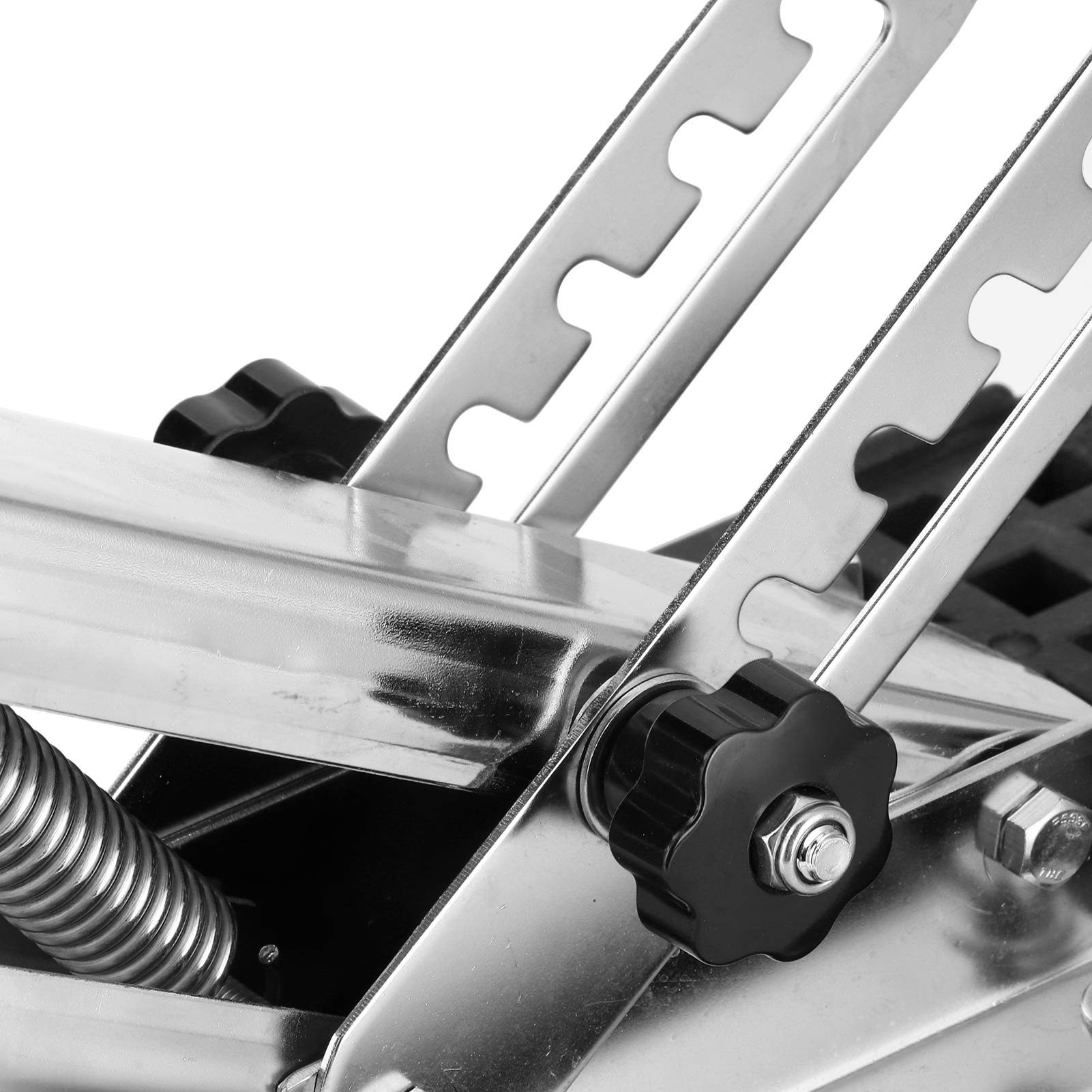 Stainless Steel Boat Motor Stand Bracket - Heavy Duty 110 Lbs Capacity for 2-Stroke Outboard Engine Mount | Smooth Design & Efficient Lifting | Perfect for Marine Motor Transom, Boat Maintenance & Engine Storage