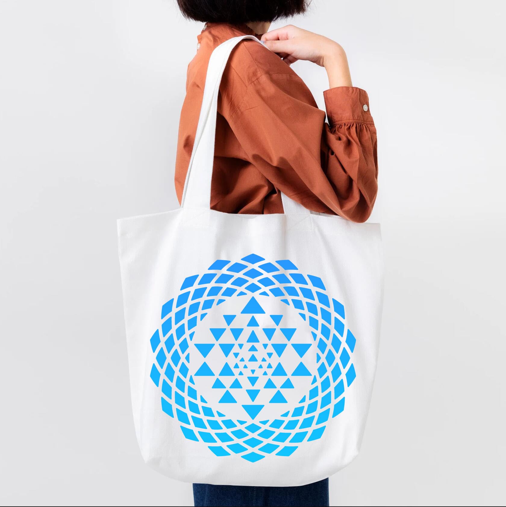 Sacred Geometry Stencil Set - 8x8 Inch Reusable Hexagon Mandala Stencils with Metatron's Cube & Flower of Life Templates for Wall Art, Canvas Painting, DIY Paper Crafts and Spiritual Decorations