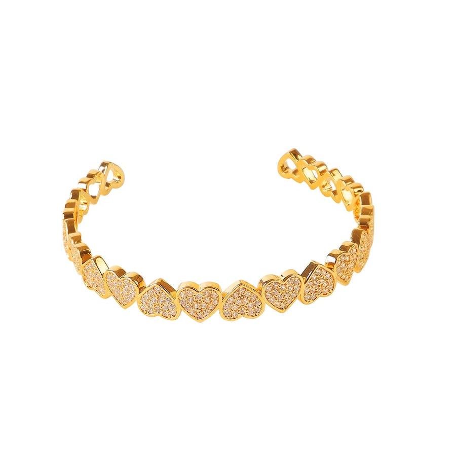 Real Gold Plated Hip Hop Love Bracelet for Men & Women - Perfect for Gifts, Parties & Streetwear Fashion