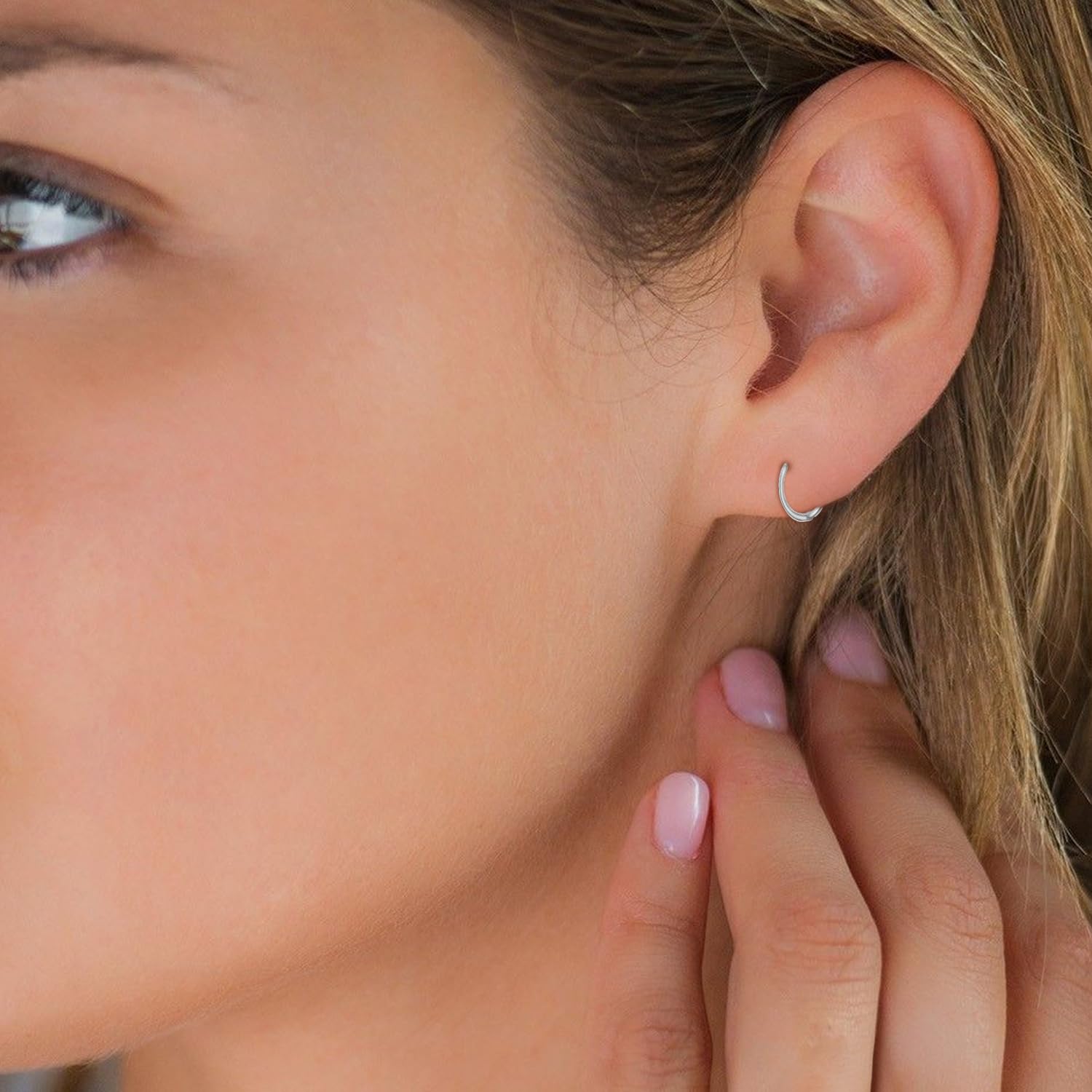 10k Gold Huggie Hoop Earrings for Women - Minimalist & Durable - Made in USA - Perfect for Everyday Wear