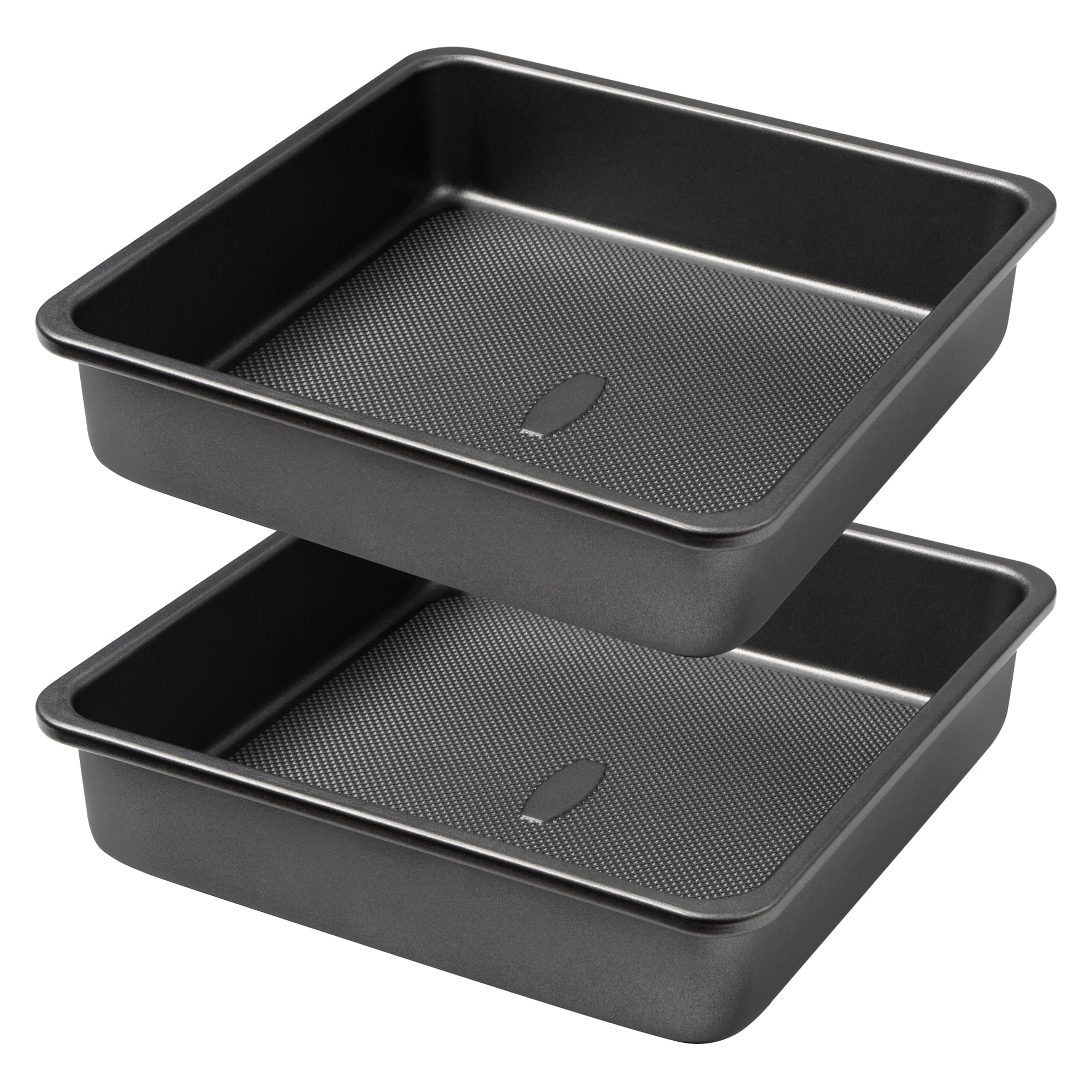 Nonstick 9x9 Inch Square Cake Pan Set of 2 - Diamond Texture Baking Pan for Brownies, Bread & Desserts - Perfect for Home Baking, Parties & Gifting