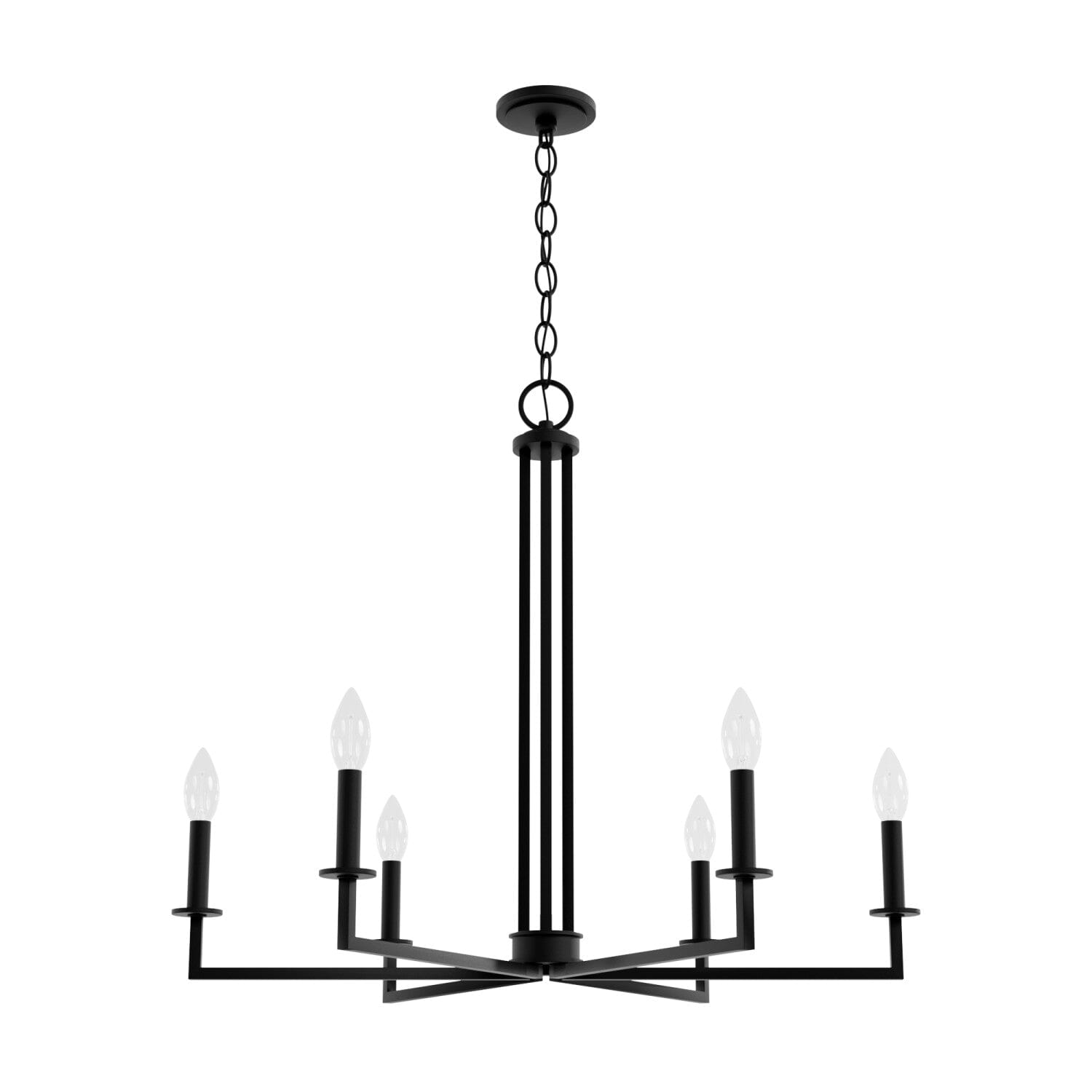 6-Light Bearden Chandelier - Modern Crystal Ceiling Light Fixture for Dining Room, Living Room, Bedroom Decor