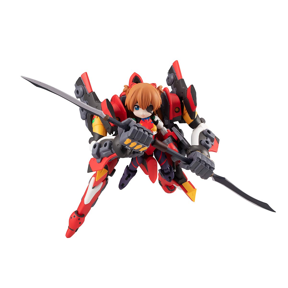 Megahouse Desktop Army Evangelion Movie Shikinami Asuka Langley & Evangelion Unit-02 Action Figure Set - Collectible Anime Model for Display, Gifts & Home Decor